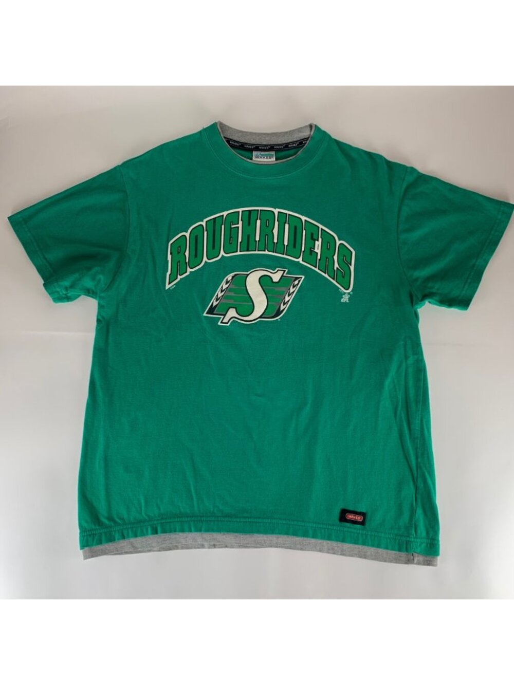 Saskatchewan Roughriders CFL Green Short Sleeve Crewneck Shirt Mens Large